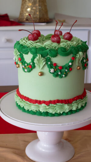 Vintage Christmas Pistachio & Raspberry